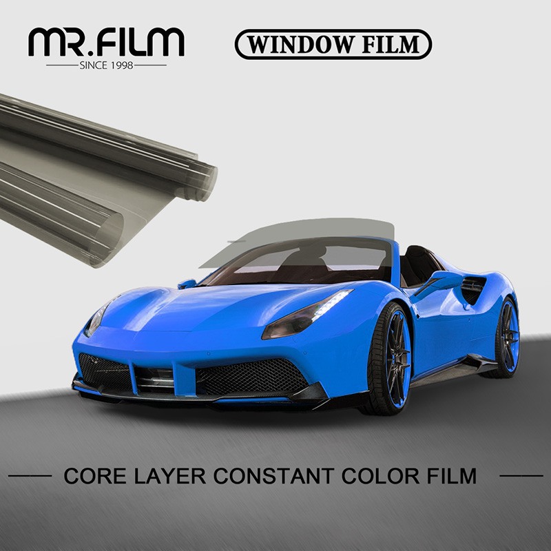 tinted film on car windows فيلم ملون على نوافذ السيارة
