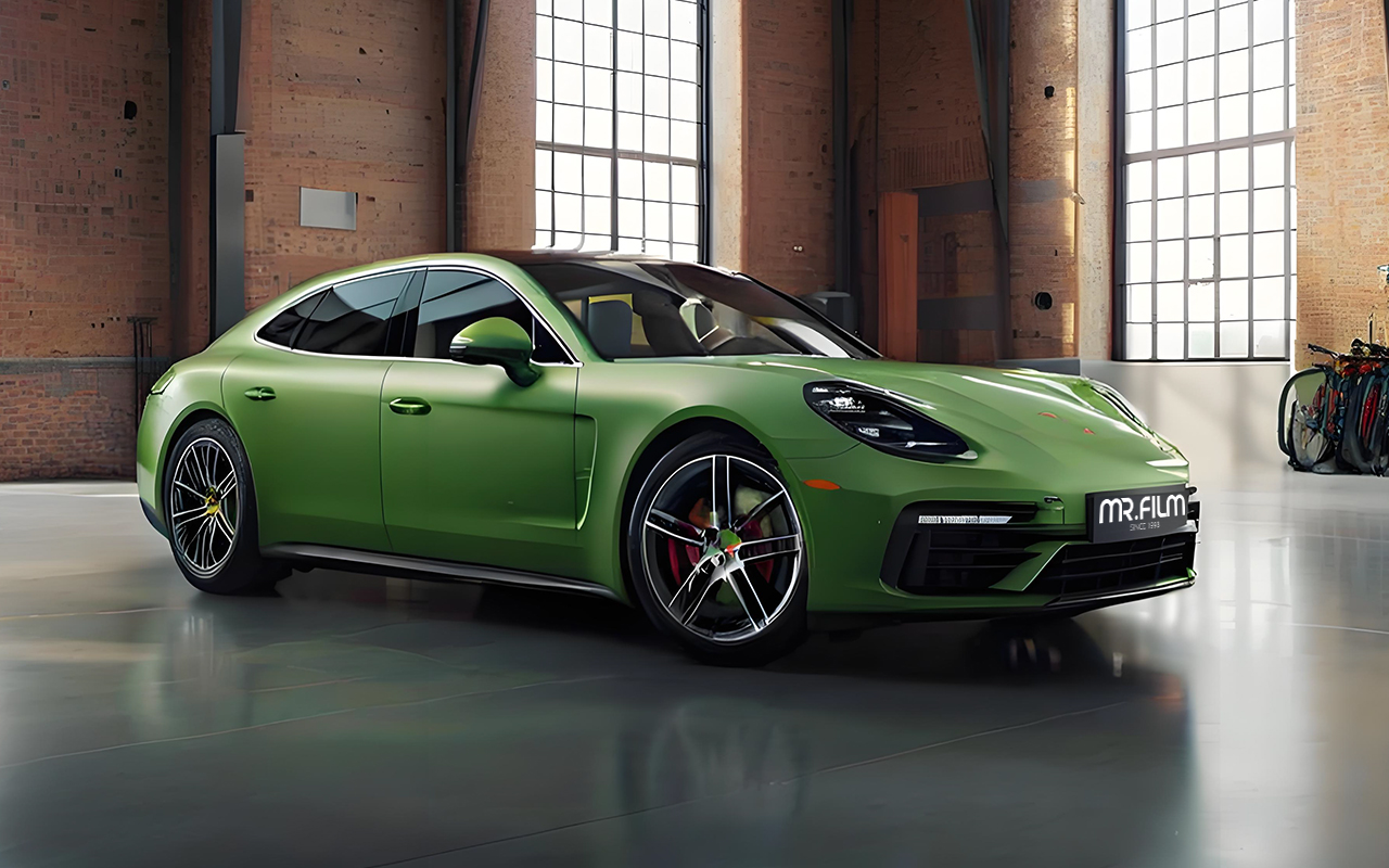 Mamba Green Car Wrap Film فيلم تغليف السيارة مامبا جرين