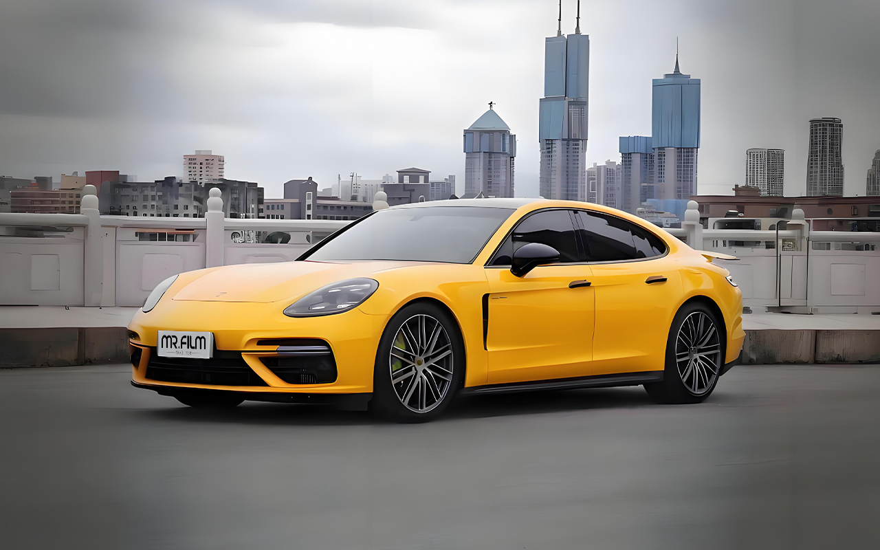 Sunflower Yellow Car Wrap Film فيلم تغليف السيارة باللون الأصفر عباد الشمس
