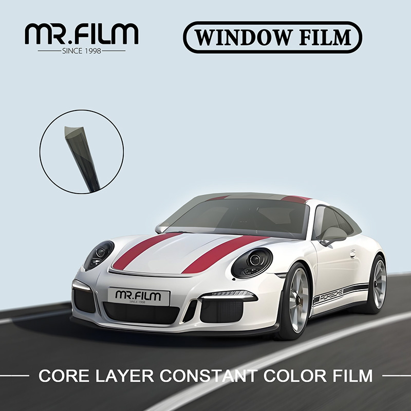 tinted film on car windows فيلم ملون على نوافذ السيارة