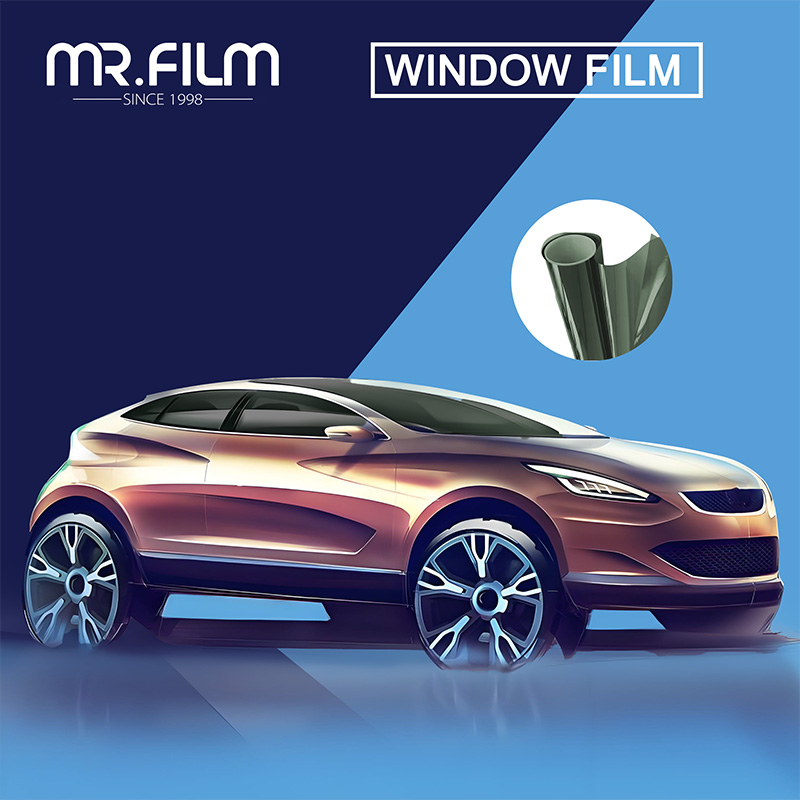 حماية من الأشعة فوق البنفسجية بنسبة 99%، طبقة عازلة عالية اللون لنافذة السيارة الشمسية