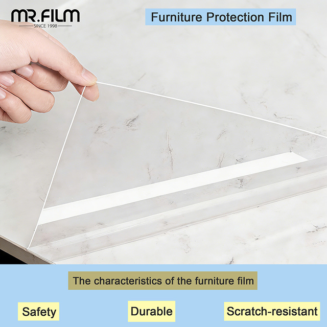 لون واقي للطاولة لاصق بغشاء تغليف الأثاث
