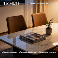فيلم حامي الأثاث لون الطاولة الشفاف