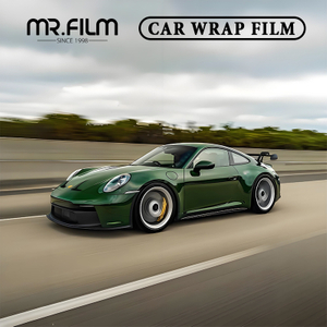 فيلم تغليف السيارة فائق اللمعان باللون الأخضر الداكن لسيارات السيدان الفاخرة
