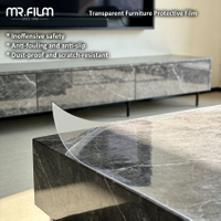 طبقة واقية للطاولة بلون شفاف مضاد للتمدد