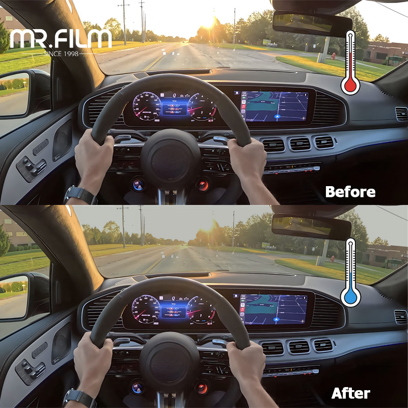 فيلم الأمان لنظام التشغيل Windows Auto Solar Tint