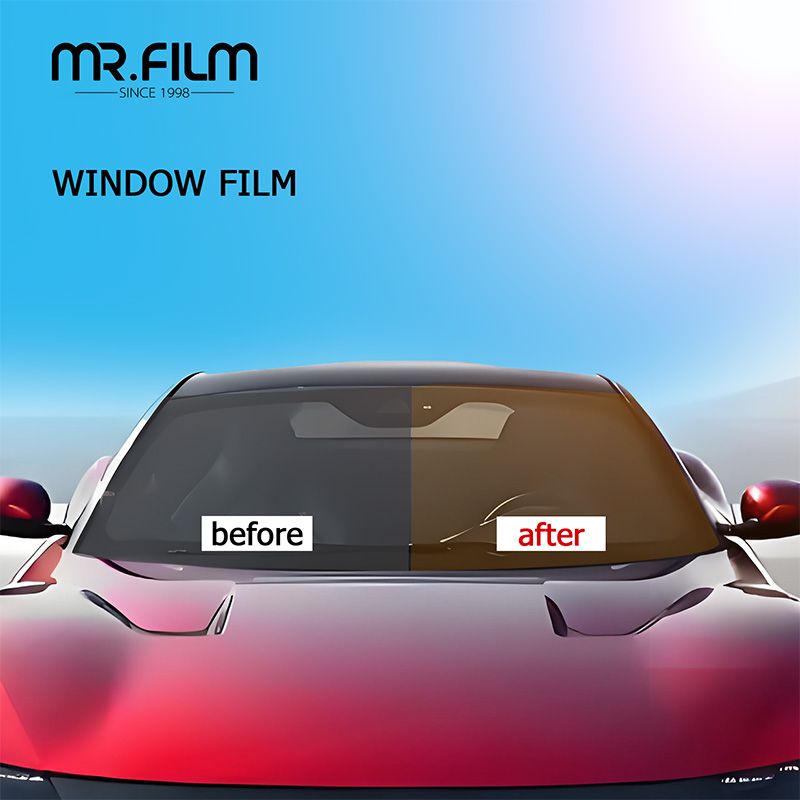فيلم تغليف السيارة يحجب لون النافذة الشمسية