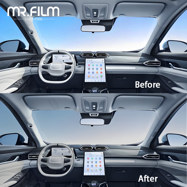 فيلم الخصوصية لنوافذ الحيوانات الأليفة ليلًا ونهارًا للسيارات