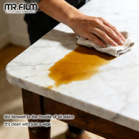 لوح زجاجي ناعم فائق الوضوح، لون ذاتي اللصق