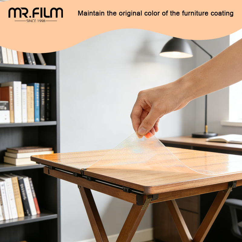 طبقة واقية للطاولة بلون شفاف مضاد للتمدد