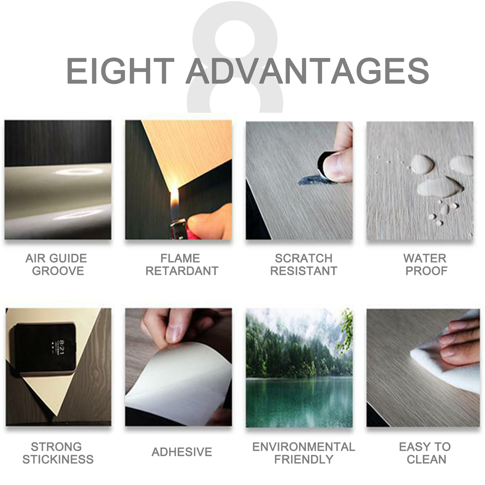 فيلم زخرفة صيني من الفينيل للحبوب الخشبية