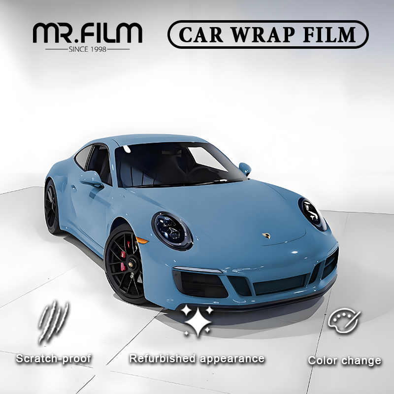 فيلم تغليف السيارة الواقي من السيراميك الأزرق المقاوم للخدش وتغير اللون 