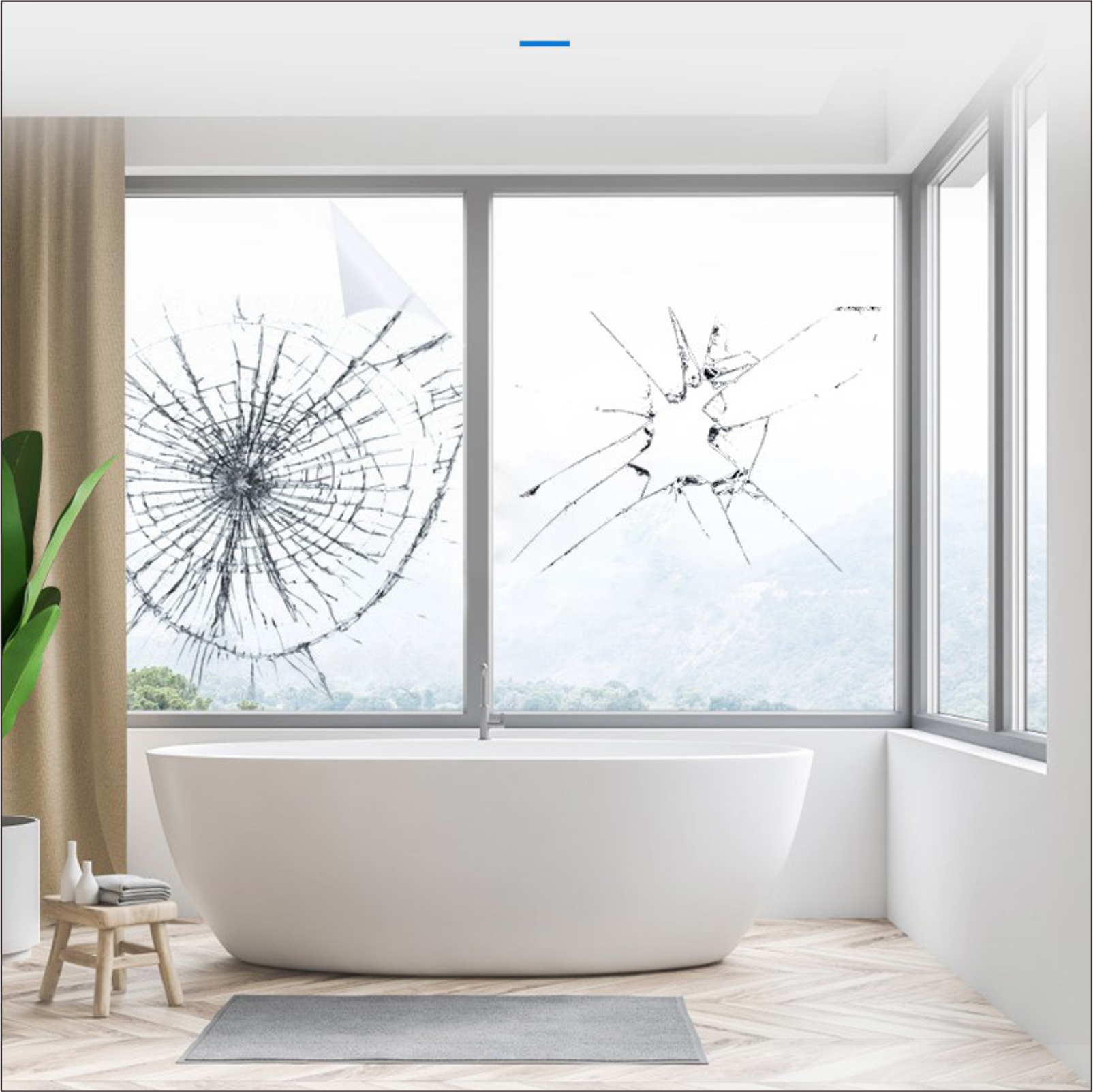 فيلم نافذة زجاجي مضاد للانفجار للبناء