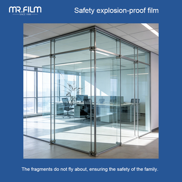 فيلم أمان خاص مقاوم للانفجار للمشروع