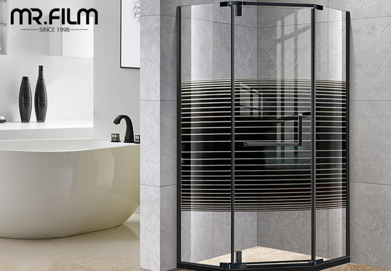 shower glass decorative film